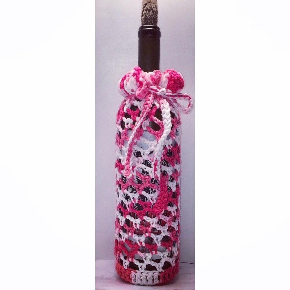 Handmade Crochet Wine Cozies/Totes